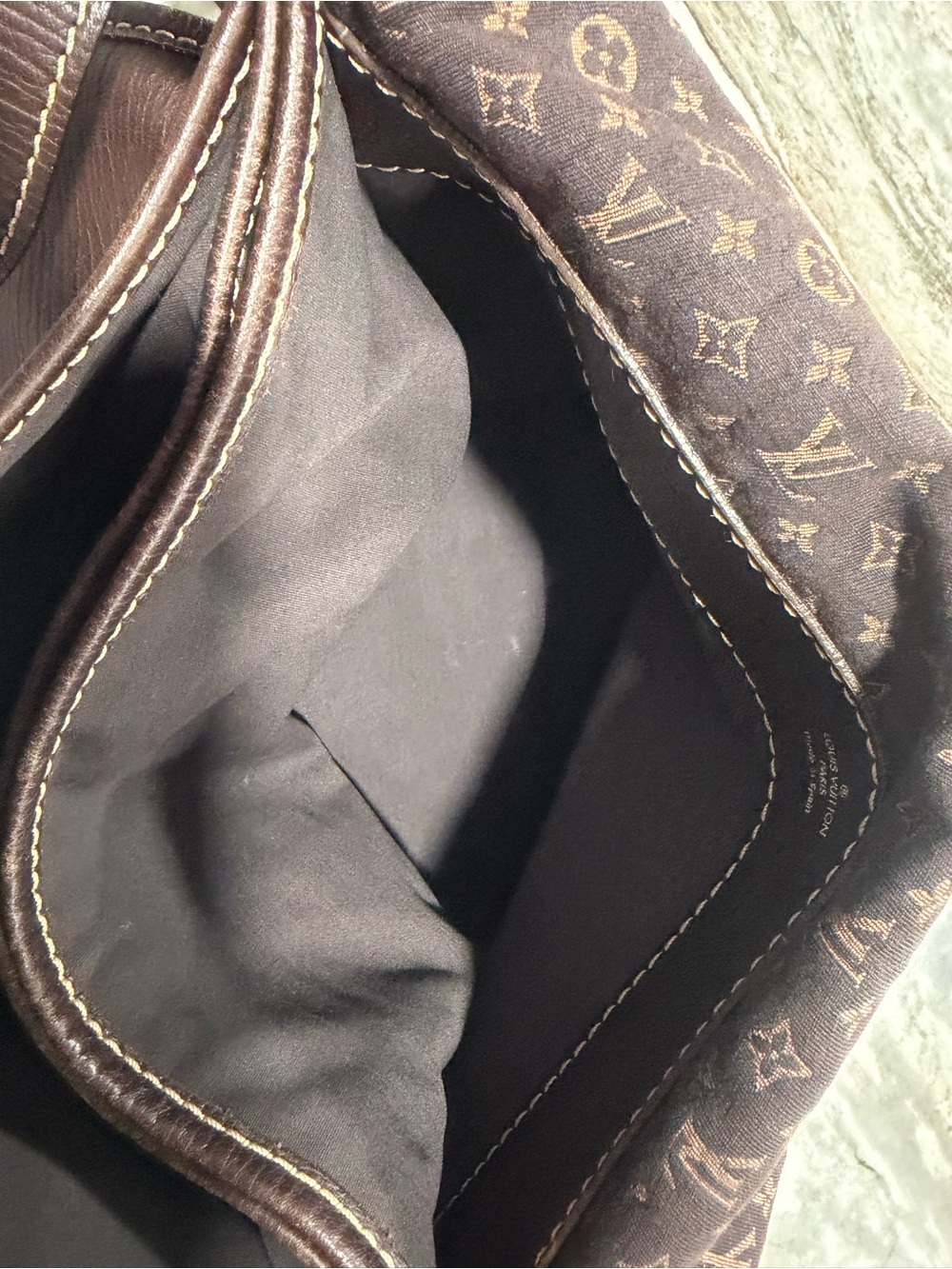 Louis Vuitton Brown Monogram Crossbody with Red and Gold Accent - Picture 8 of 10